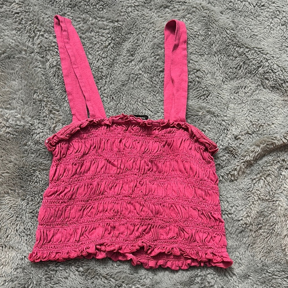 Pink Ruffled Women's Top - Picture 4 of 4